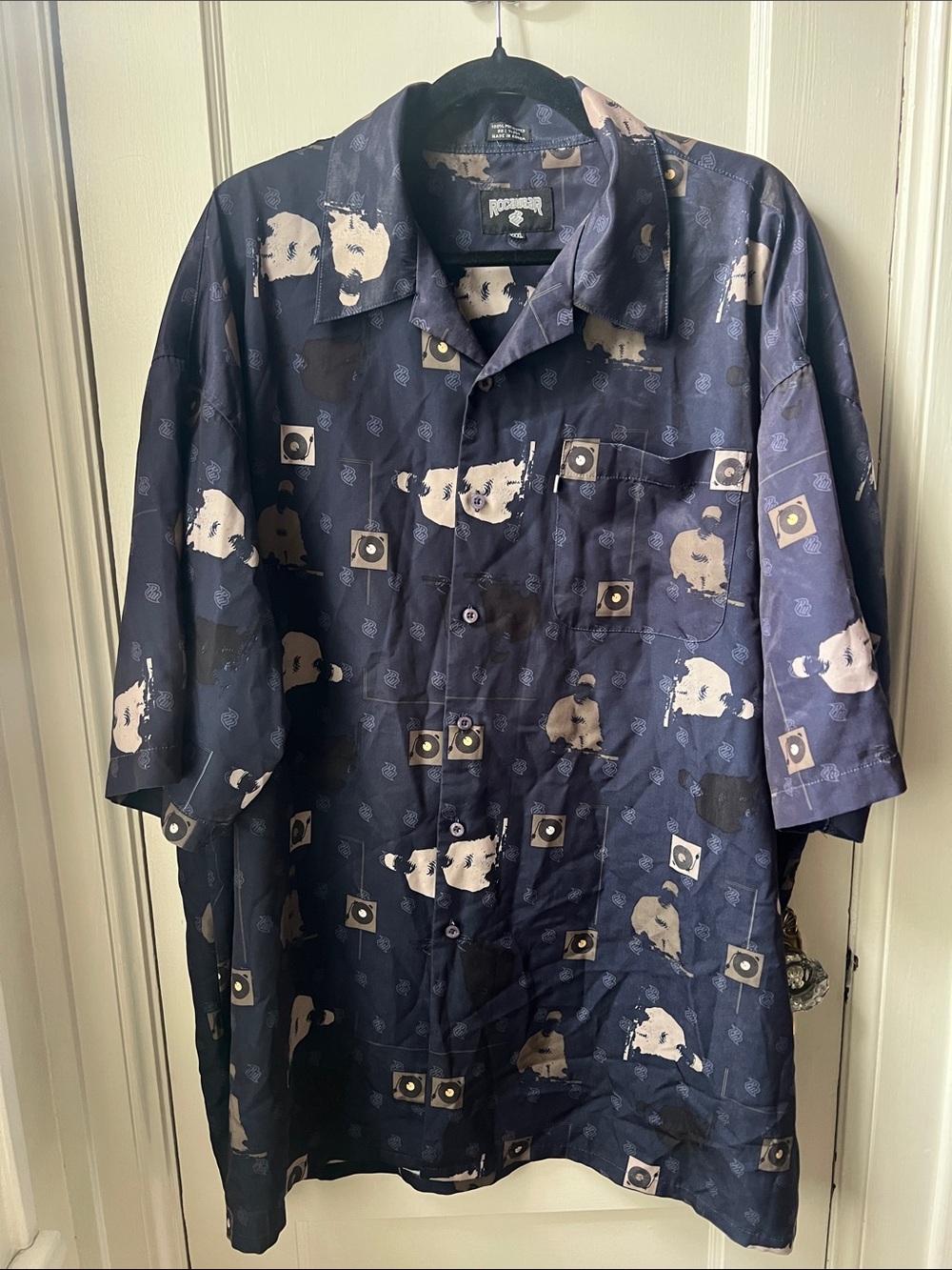 Rocawear purple, DJ men’s Short-Sleeve Button-Down Shirt